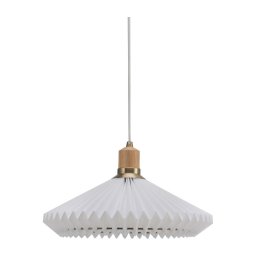 Halo Design 744169 - Lustră pe cablu PARIS 1xE27/60W/230V Ø 40 cm alb/alamă/stejar