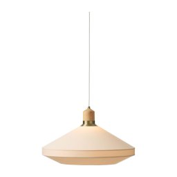 Halo Design 744305-Lustră suspendată pe cablu PARIS 1xE27/40W/230V Ø 56 cm crem./alamă/stejar