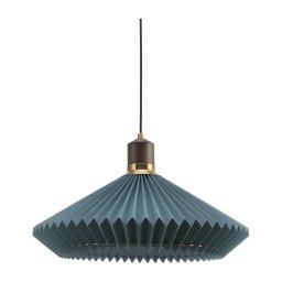 Halo Design 744275 - Lustră suspendată PARIS pe cablu, 1xE27/60W/230V, Ø 56 cm, albastru/alamă/stejar