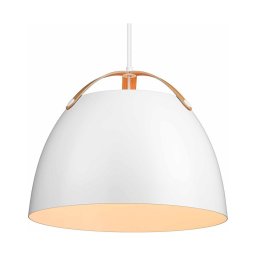 Halo Design 734870 - Pendul cu cablu OSLO 1xE27/40W/230V Ø 40 cm alb/stejar