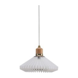 Halo Design 744053 - Lustră PARIS suspendată pe cablu 1xG9/28W/230V Ø 24 cm alb/alamă/stejar