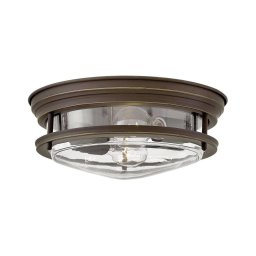 Quintiesse QN-HADRIAN-FS-OZ-CLEAR Plafonieră de tavan pentru exterior HADRIAN, 2 x E27, max. 40 W, 230 V, IP44, bronz