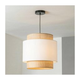Brilagi - Lustra LED pe cablu CERIA 1xE27/40W/230V Ø 40 cm negru/bej/alb