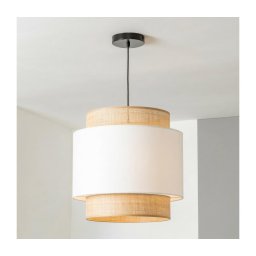 Brilagi - Lampă suspendată LED pe cablu CERIA 1xE27/40W/230V Ø 30 cm negru/bej/alb