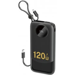 Baterie Externa Dudao K13, 10000mAh, 120W, QC + PD, 1 x Lightning - 1 x USB-A - 2 x USB-C, Neagra