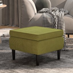 Scaun cu picioare din lemn, verde deschis, catifea GartenMobel Dekor