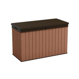 Cutie de depozitare gradina Curver Darwin 662L, maro, capac tip banca