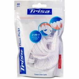 Ata dentara cu scobitoare Trisa Floss Picks, ergonomica, pentru curatare interdentara