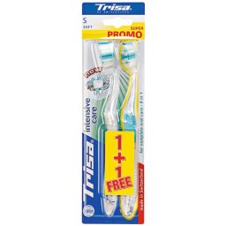 Periuta de dinti manuala Trisa Intensive Care Duo Soft, 2 bucati