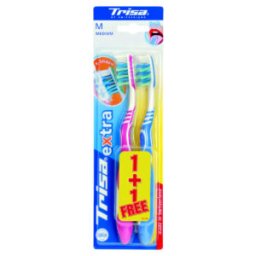 Periuta de dinti manuala Trisa Extra Duo Medium, set 2 bucati
