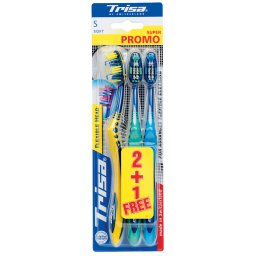Periuta de dinti manuala Trisa Flexible Head3 Trio Soft, 3 bucati