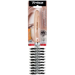 Perie rotunda pentru par Trisa Swiss Wood Styling Volume, 60 mm