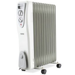 Calorifer cu ulei Zass ZR 11 F, 2500 W, 11 elementi, alb-gri
