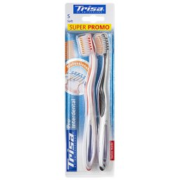 Periuta de dinti manuala Trisa Pro Interdental Duo Soft, 2 bucati