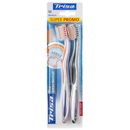 Periuta de dinti manuala Trisa Pro Interdental Duo Medium, 2 buc