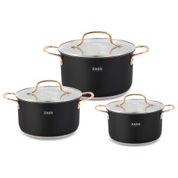 Set tacamuri Zass Gourmet ZG-CS 01, 24 piese, inox, masina de spalat vase
