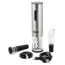Set deschizator vin electric Zass Gourmet ZEWS 03, reincarcabil USB-C