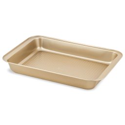 Tava de copt dreptunghiulara ZASS Gourmet antiaderenta, bronz, 37x25,5x5 cm