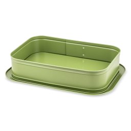 Tava de copt dreptunghiulara cu baza detasabila Zass Gourmet 39x28x8 cm, verde