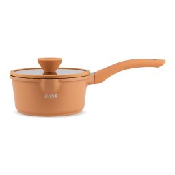 Tigaie pentru sos 18 cm din aluminiu turnat cu ceramica si capac