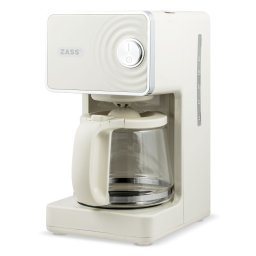 Cafetiera cu filtru Zass ZCM 12 Wave Edition, 1.5 L, 12 cesti, crem