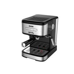 Espressor de cafea Zass ZEM 03, 20 bar, 1,5 L, inox, pentru espresso si cappuccino