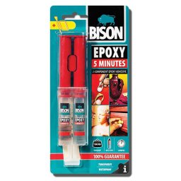 Adeziv epoxidic Bison 5 minute, transparent, 24 ml