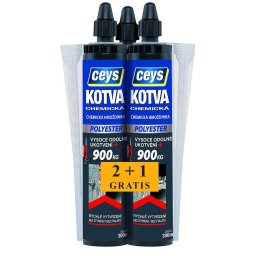 Ancora chimica Ceys Polyester 2+1 gratis pentru fixari rezistente