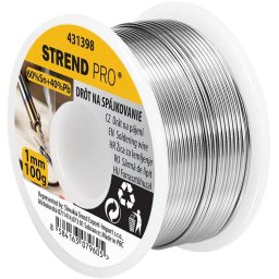 Cositor pentru lipit Strend Pro 1 mm, 250 g, aliaj 60% Sn + 40% Pb