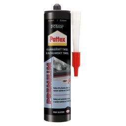Silicon refractar Pattex Premium pentru sobe si seminee, negru, 280 ml