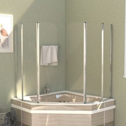 Paravane de baie 2 buc. 104x130cm sticla securizata transparent GartenMobel Dekor