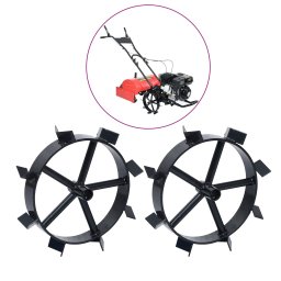 Roti metalice pentru motocultor pe benzina de 6,5 CP, 2 buc. GartenMobel Dekor
