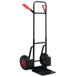 Carucior telescopic manual, 200 kg, negru si rosu GartenMobel Dekor