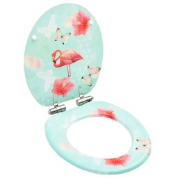 Capac WC cu închidere silentioasa, MDF, model flamingo GartenMobel Dekor