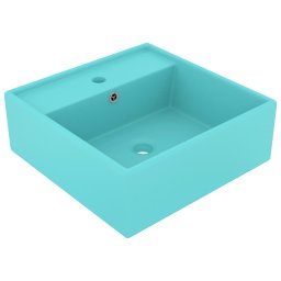 Chiuveta lux preaplin verde mat 41x41 cm ceramica patrat GartenMobel Dekor