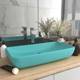 Chiuveta dreptunghiulara lux verde deschis 71x38 cm ceramica GartenMobel Dekor