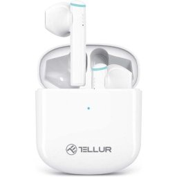 Casti Bluetooth Tellur Aura True Wireless, APP, alb