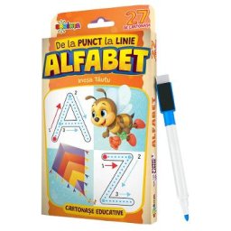 De la punct la linie: Alfabet. 27 de cartonase educative - Inesa Tautu