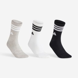 Set x 3 perechi șosete de sport lungi Adidas High Negru Alb Gri Adulți