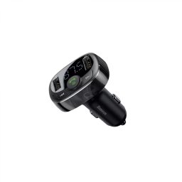 MODULATOR AUTO FM Baseus T-Typed,BT 4.2, 2 x USB 5V/3.4A max,12V-24V, frecv FM: 87,5-108.0MHZ, MP3/WAV/FLAC/APE/WMA,answer/reject/hang up/redial, bk CCMT000001 (timbru verde 0.8 lei)-6932172626976