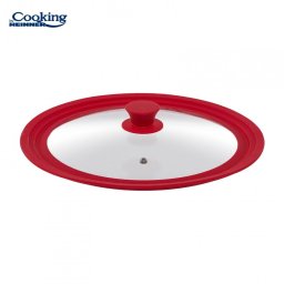 Capac Oala Heinner HR-AER-28D32R | Sticla, Margine Silicon, 28-32cm, Rosu