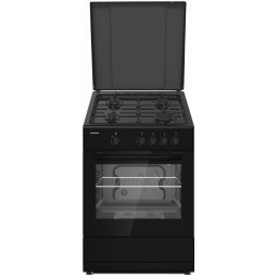 Aragaz Heinner HFSC-SME66IBK | 60cm, 4 Arzatoare Gaz, Cuptor Electric, Negru, 59.8x61x86cm