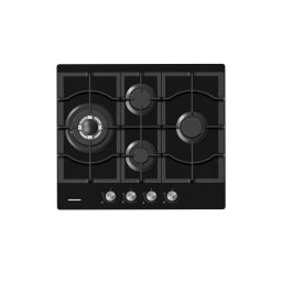 Plita Incorporabila Heinner HBH-M452IWFGBK | 4 Arzatoare, Gaz, 60cm, Negru, 60x52cm