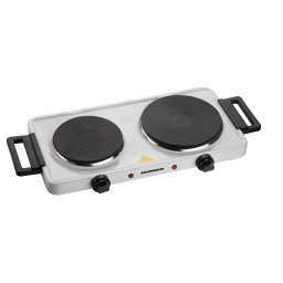 Plita Electrica Heinner HDHP-KH2500WH | Dubla, 2500W, Alb