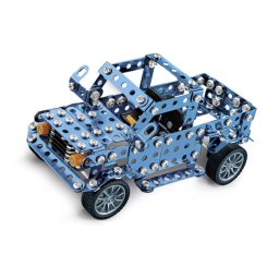 Joc constructii din metal 283 piese - masina de teren decapotabila verde, 8 ani+