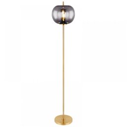 Lampadar glob Blacky 15345SMM, 1xE27, H:160 cm, D:30 cm, metal alamă, sticlă fumurie
