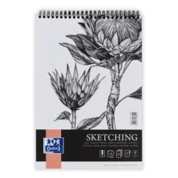 Bloc Desen Oxford Sketching A4, 50 File, Hartie 130 g / mp, Spira Dubla, FSC MIX 70 %, Colectia Artistic