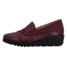 Pantofi dama, Rieker, L5356-35-Bordo, casual, piele naturala, cu platforma, bordo (Marime: 36)