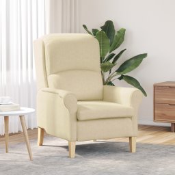 Fotoliu Modern Crem Tesatura si Lemn Mediul Fotoliu Crem GartenMobel Dekor