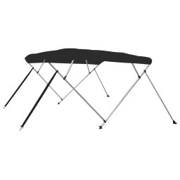 Parasolar barca Bimini cu 4 arcuri, negru, 243x210x137 cm GartenMobel Dekor